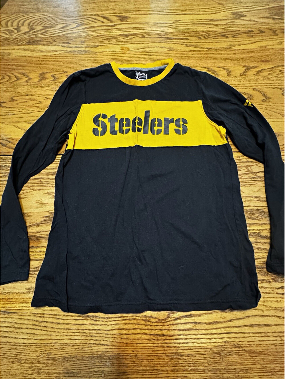 NFL Pro Line by Fanatics Pittsburgh Steelers Long Sleeve Shirt M Black Yellow